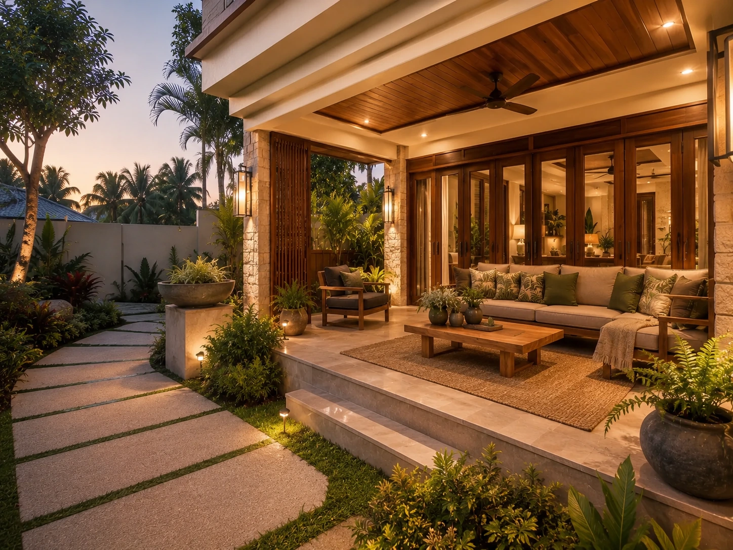 Evening outdoor corner
